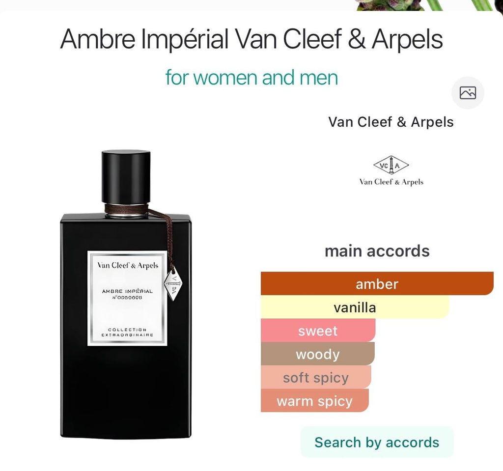 VAN CLEEF EAU DE PARFUM SPRAY (3 x 7.5ml) 

Set contains:
- AMBRE IMPÉRIAL
- BOIS D'AMANDE
- MOONLIGHT PATCHOULI