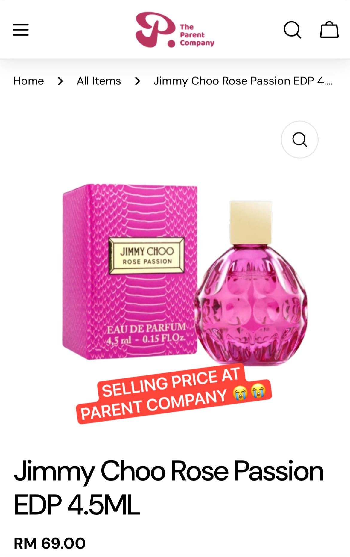 JIMMY CHOO ROSE PASSION EDP 4.5ML
