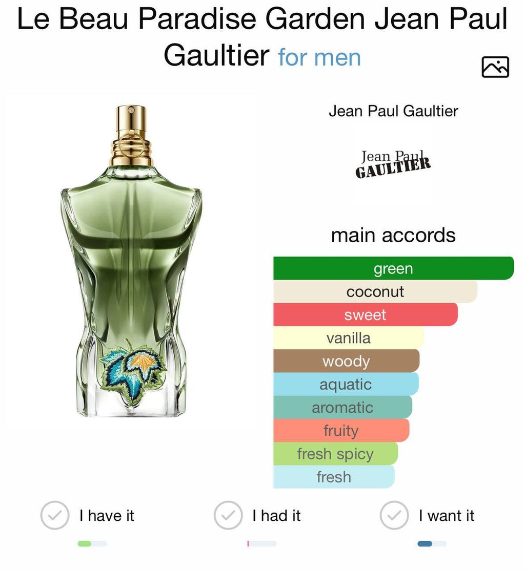 JPG LE BEAU PARADISE GARDEN SHOWER GEL 75ML
