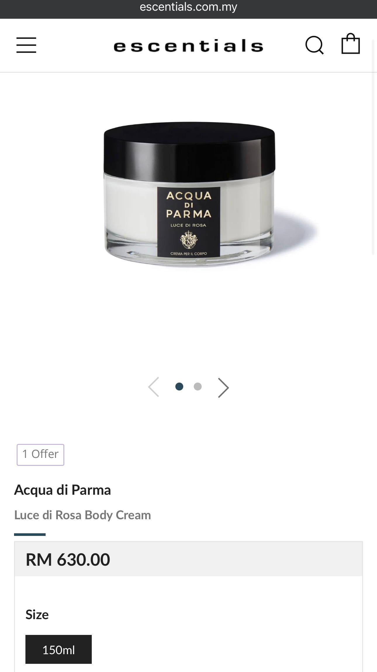 ACQUA DI PARMA LUCE DI ROSA BODY CREAM 15ML