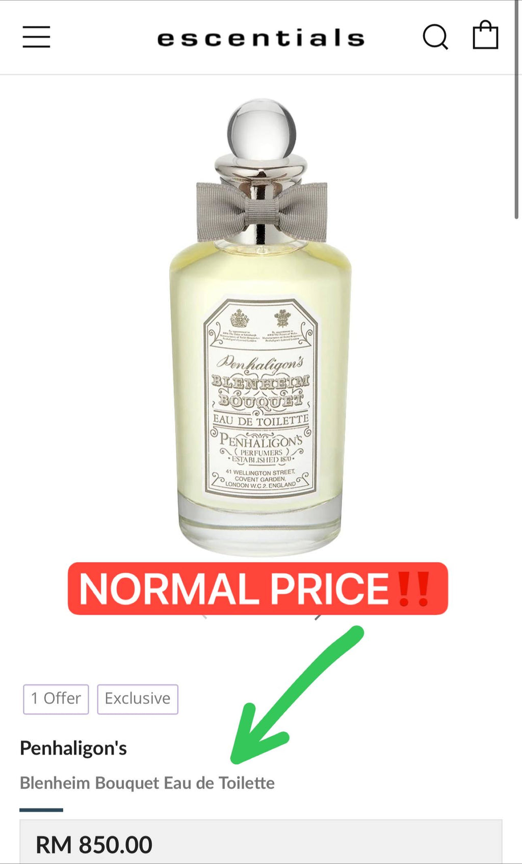 PENHALIGONS BLENHEIM BOUQUET EDT 30ML