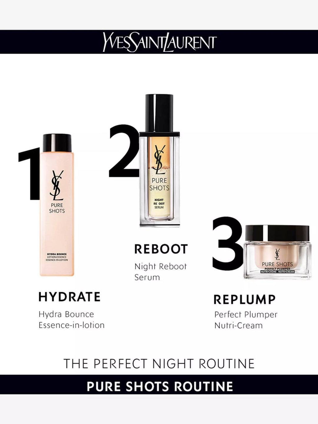 YSL PURE SHOTS NIGHT REBOOT CREME 7ML