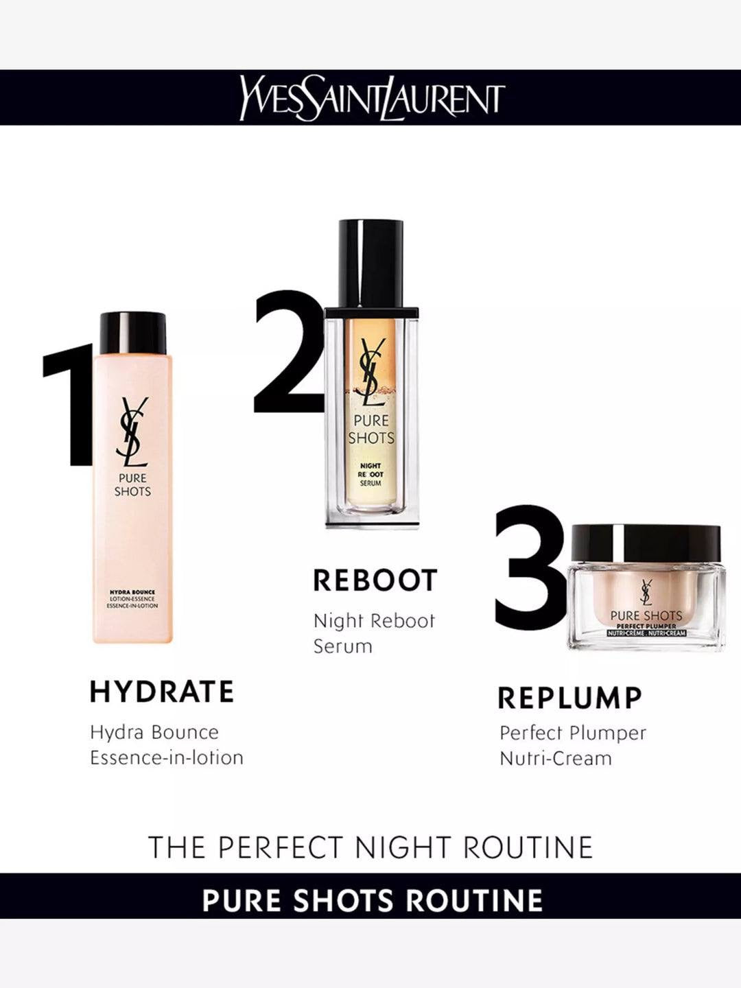 YSL PURE SHOTS NIGHT REBOOT CREME 7ML