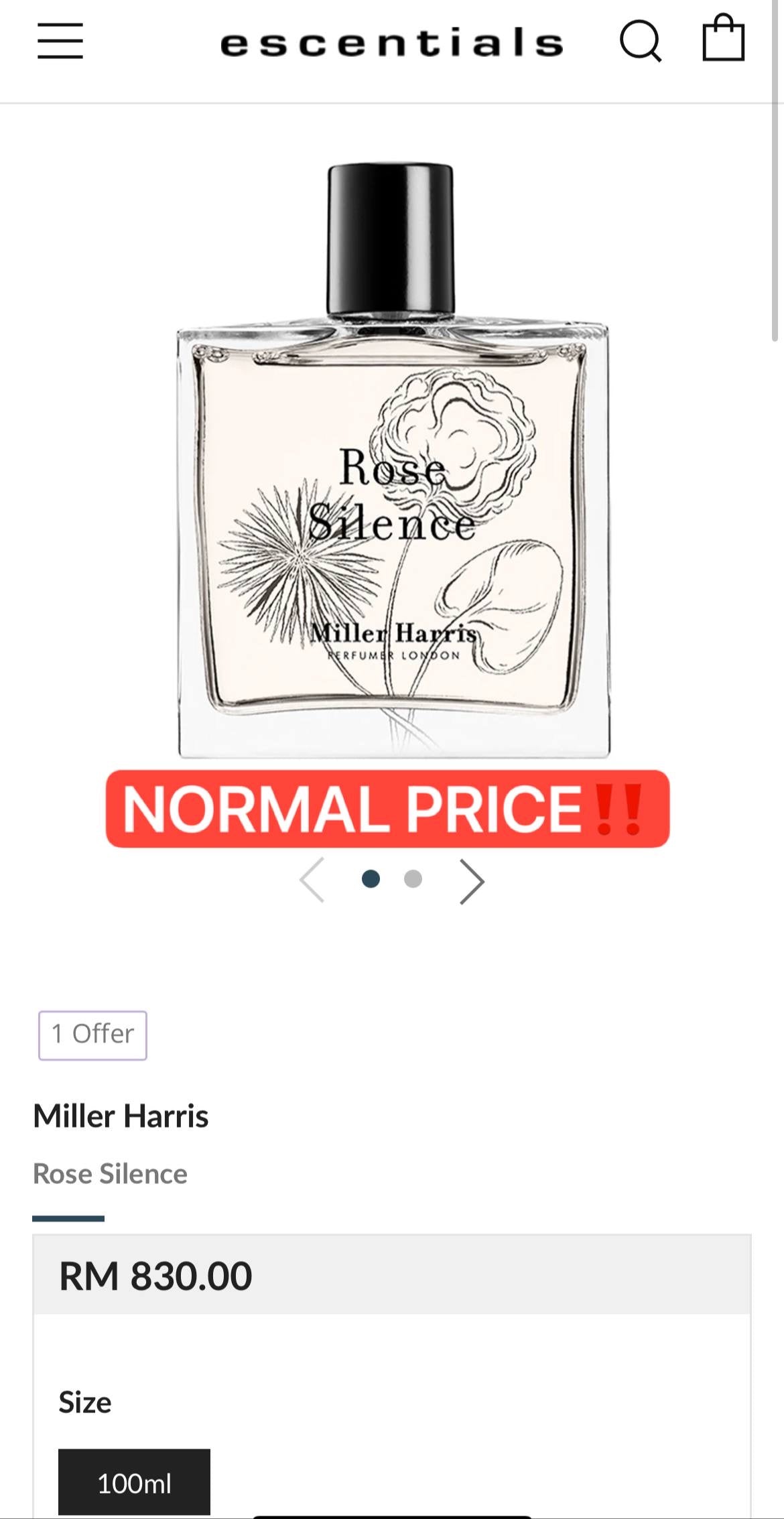 MILLER HARRIS ROSE SILENCE EDP