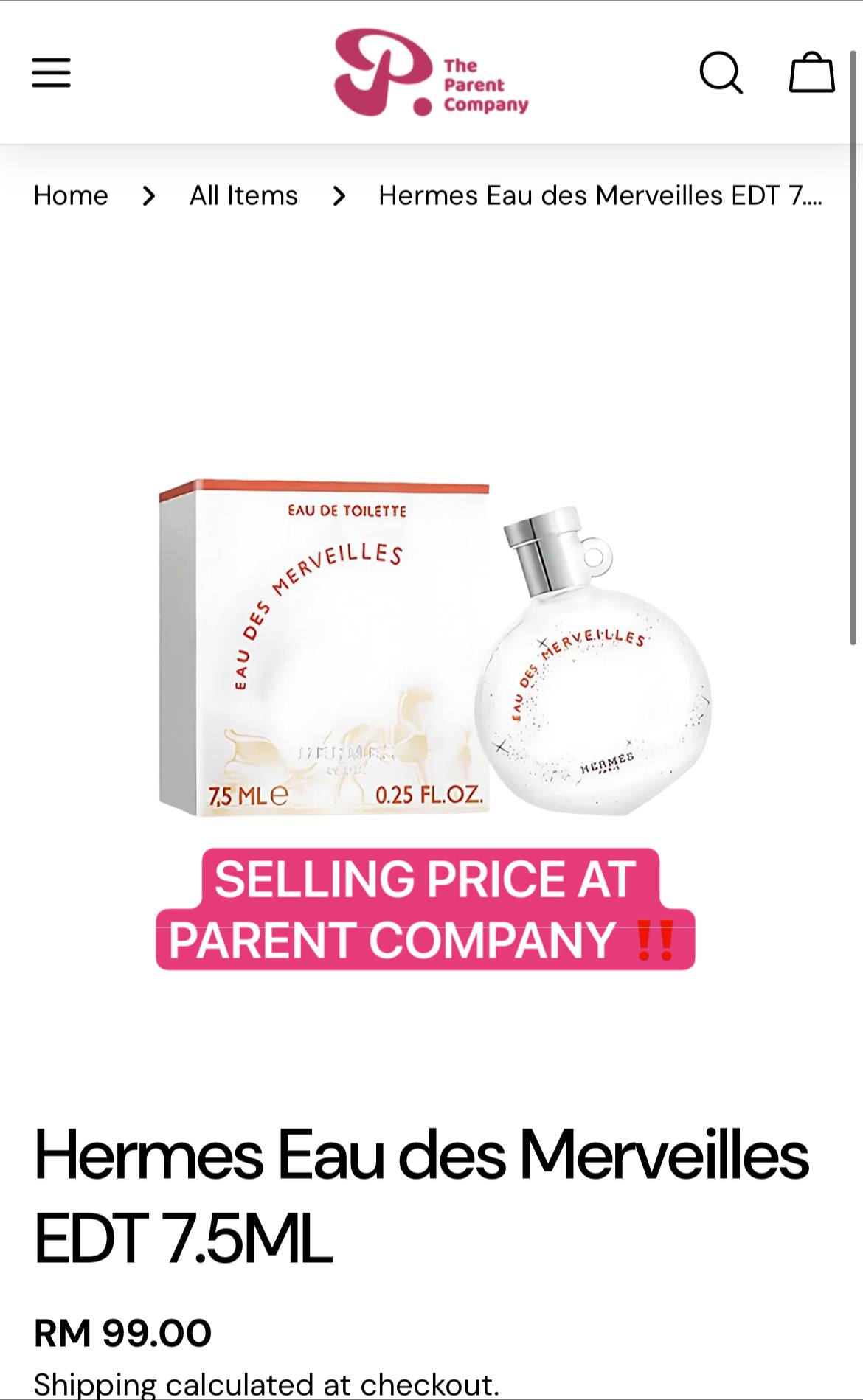 HERMES EAU DES MERVEILLES EDT 7.5ML